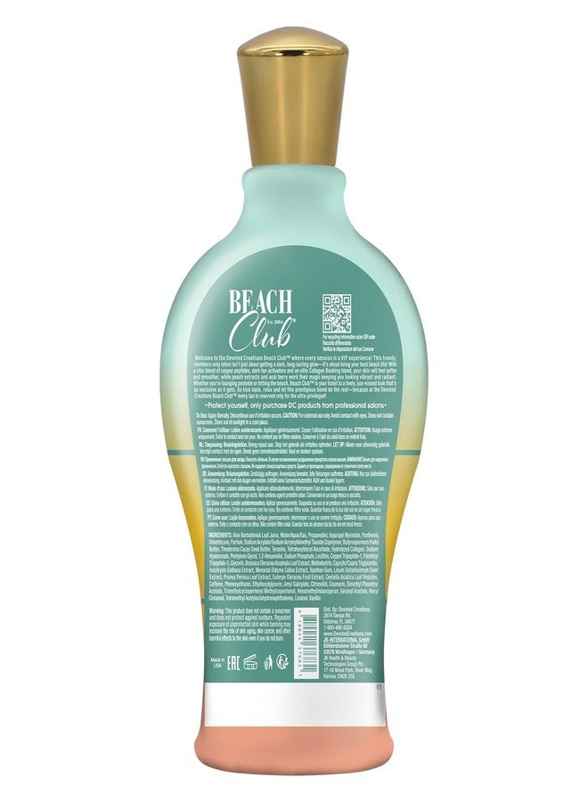 Devoted Creations Beach Club - Exclusive Skin Softening Copper Peptides + Elite Collagen Banking Complex with Peach Nectar & Acai Berry Extracts Indoor/Outdoor Dark Tanning Lotion - Image 2